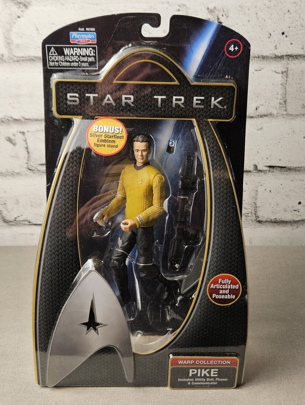 Star Trek 2009 Captain Pike Warp Collection Playmates Action Figure NIP